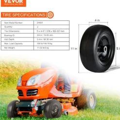 VEVOR Tubeless Mower Wheels, 11x4-5