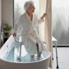 VEVOR Tub Transfer Bench for Bathtub, 400 lbs Capacity Heavy Duty Shower Chair with Arm, Backrest and Curtain Slot, Height Adjustable Shower Bench Bath Seat for Adults, Seniors, Elderly and Disabled