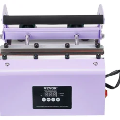 VEVOR Tumbler Heat Press Machine, 11-30oz Mug Press, Heat Up Fast and Even, Tumbler Press with Sublimation Paper, Tape and Gloves, Temp and Time Setting, for Sublimation Tumblers, Cups, Mugs, Purple