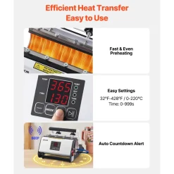 VEVOR Tumbler Heat Press Machine, 11-30 oz Mug Press, Fast and Even Heating, with Tape and Gloves, Easy Temp and Time Setting, Heat Transfer for Sublimation Tumblers, Cups, Mugs, Black and White