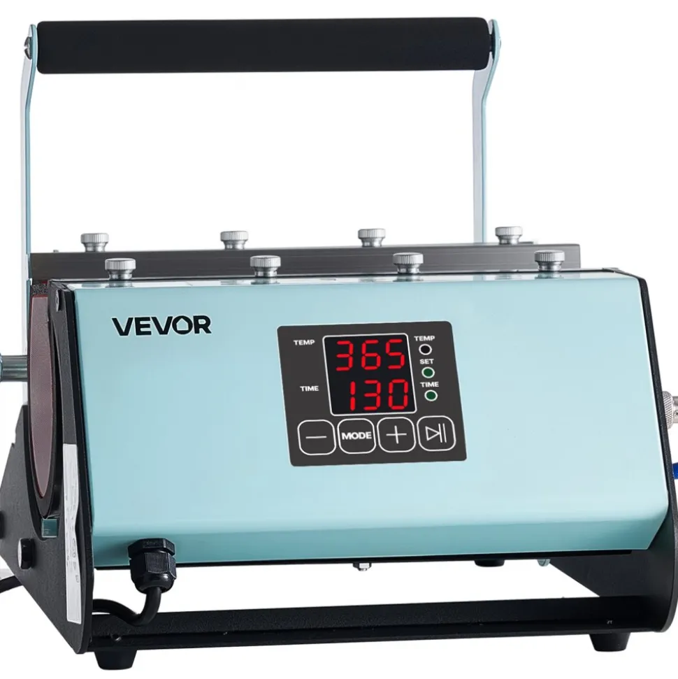 VEVOR Tumbler Heat Press Machine, 11-30 oz Mug Press, Fast and Even Heating, with Tape and Gloves, Easy Temp and Time Setting, Heat Transfer for Sublimation Tumblers, Cups, Mugs, Black and Green