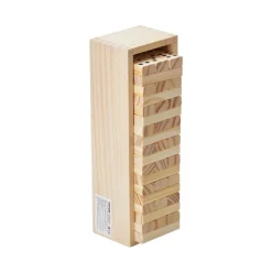 VEVOR Tumbling Timber Toy, 54 Blocks Tumble Tower Blocks Game, Pine Wood Tumbling Tower Game with Storage Crate, Multiple Ways to Play Wooden Stacking Game, Tumble Tower Family Game for Indoor/Outdoor