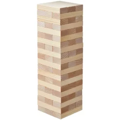 VEVOR Tumbling Timber Toy, 60 Blocks Giant Tumble Tower Blocks Game, Pine Wood Tumbling Tower Game with Carry Bag and Scoreboard, Wooden Stacking Game, Tumble Tower Family Games for Indoor/Outdoor