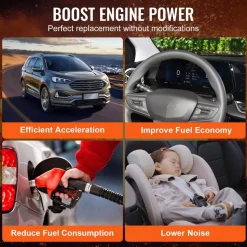 VEVOR Turbo Turbocharger with Gasket Kit, Turbo Charger Replacement for Car Engines, Compatible with 2.5L-6.0L Engine Displacements, Heat Resistance Engine Turbocharger with K418 Alloy Impeller