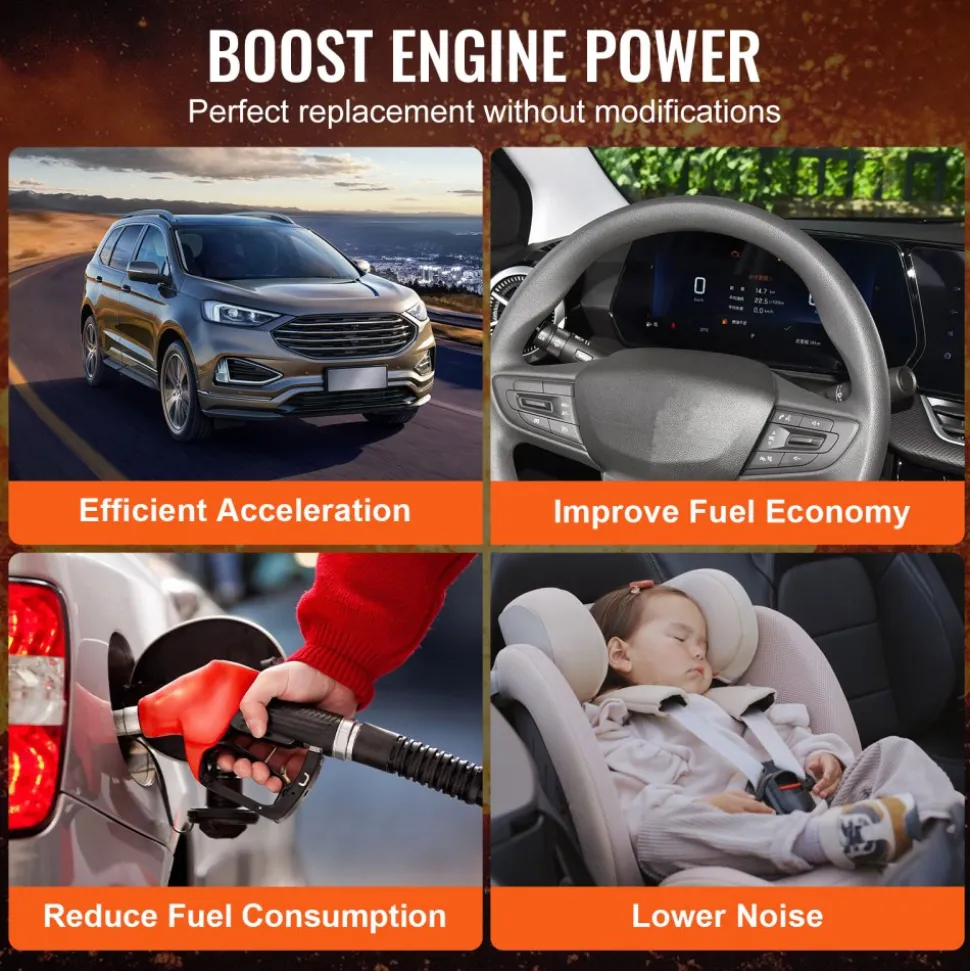 VEVOR Turbo Turbocharger with Gasket Kit, Turbo Charger Replacement for Car Engines, Compatible with 1.5L-4.0L Engine Displacements, Heat Resistance Engine Turbocharger with K418 Alloy Impeller