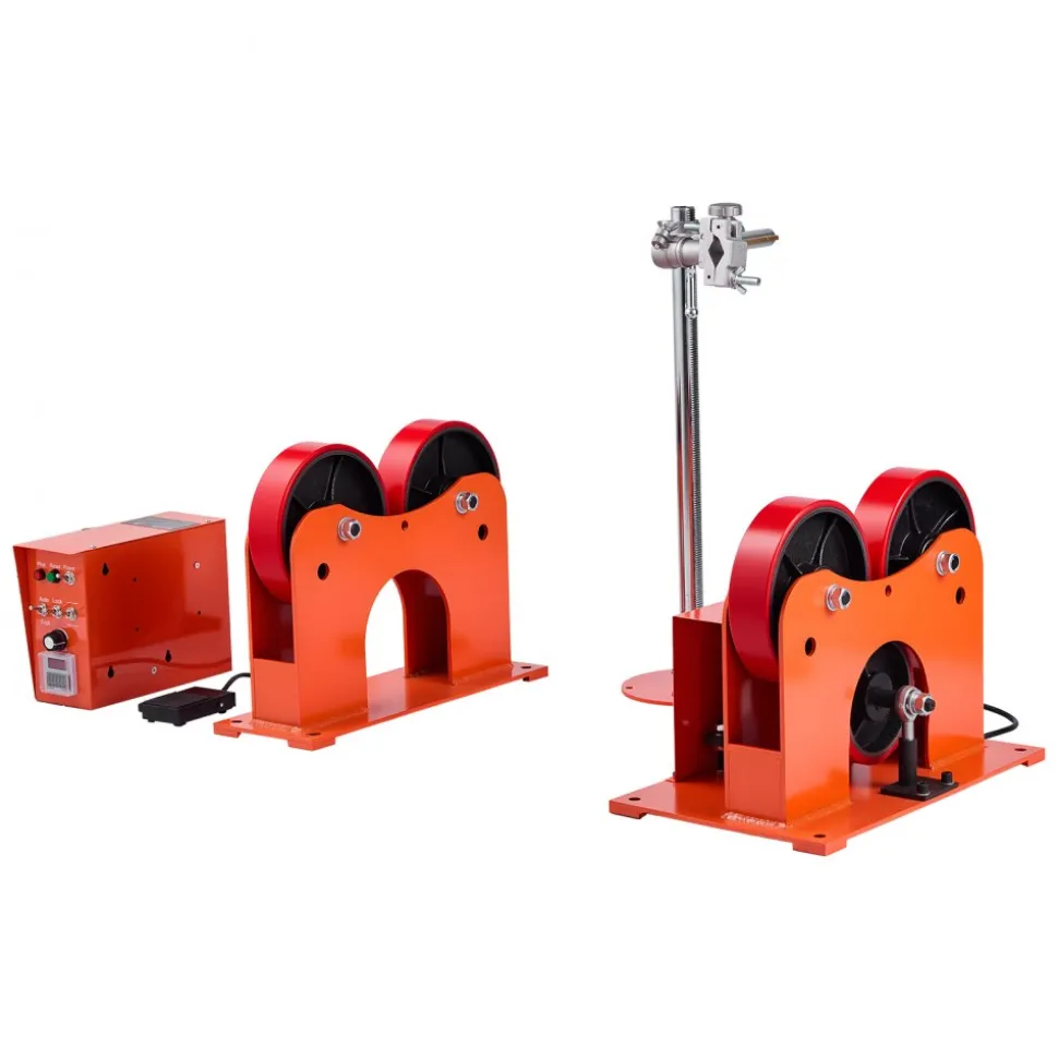 VEVOR Turning Rolls Linkage Roller, 2205 lbs Load Capacity, 2"-24" Diameter Adjustable, PU Rollers, Pipe Tank Turning Rolls Linkage Roller Rotary Welding Positioner, for Welding Equipment Support
