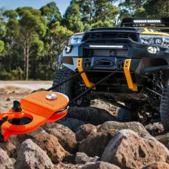 VEVOR 10 T Winch Snatch Block, 22,000 lbs Capacity Block and Tackle Pulley System, Work with 0.4" - 0.55" Rope, Winch Hook Accessories, Heavy Duty Offroad Recovery Accessory for Truck Tractor ATV UTV