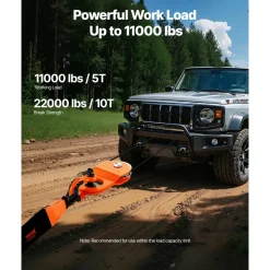 VEVOR 10 T Winch Snatch Block, 22,000 lbs Capacity Block and Tackle Pulley System, Work with 0.4