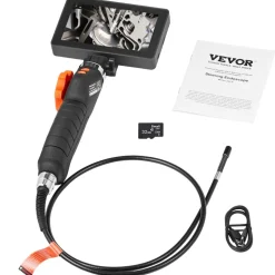 VEVOR Two-Way Articulating Borescope with Light, Inspection Camera with 0.25