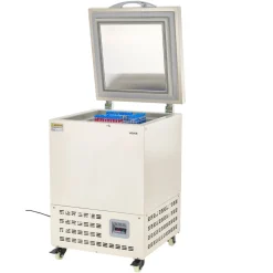 VEVOR Ultra Low Temperature Freezer, 58 L, −40℉ to −123℉ Adjustable Temp Range, with Rollers and Digital Display, 304 Stainless Steel Liner, Low Temperature Lab Freezer for Laboratory Samples Storage