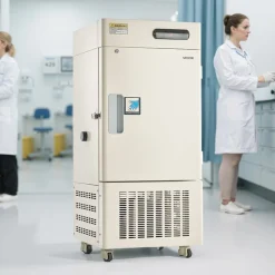 VEVOR Ultra Low Temperature Freezer, 28 L, −40℉ to −123℉ Adjustable Temp Range, with Rollers and Digital Display, 304 Stainless Steel Liner, Low Temperature Lab Freezer for Laboratory Samples Storage