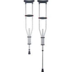 VEVOR Underarm Crutches, 13-Level Height Adjustable Underarm Walking Crutches, Lightweight Aluminum Crutches for Adults Teenager - with Soft Underarm Pad for Leg Injury Surgery Disabled, 1 Pair 300LBS