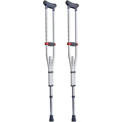 VEVOR Underarm Crutches, 13-Level Height Adjustable Underarm Walking Crutches, Lightweight Aluminum Crutches for Adults Teenager - with Soft Underarm Pad for Leg Injury Surgery Disabled, 1 Pair 300LBS