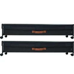 VEVOR Under Bed Storage with Wheels, 36.0 x 18.1 x 7.3 inch, Underbed Containers with Clear Lid, Underbed Shoe Organizer, Rolling Under the Bed Storage Bins for Clothes Shoes Blankets Bedroom, 2 Pack