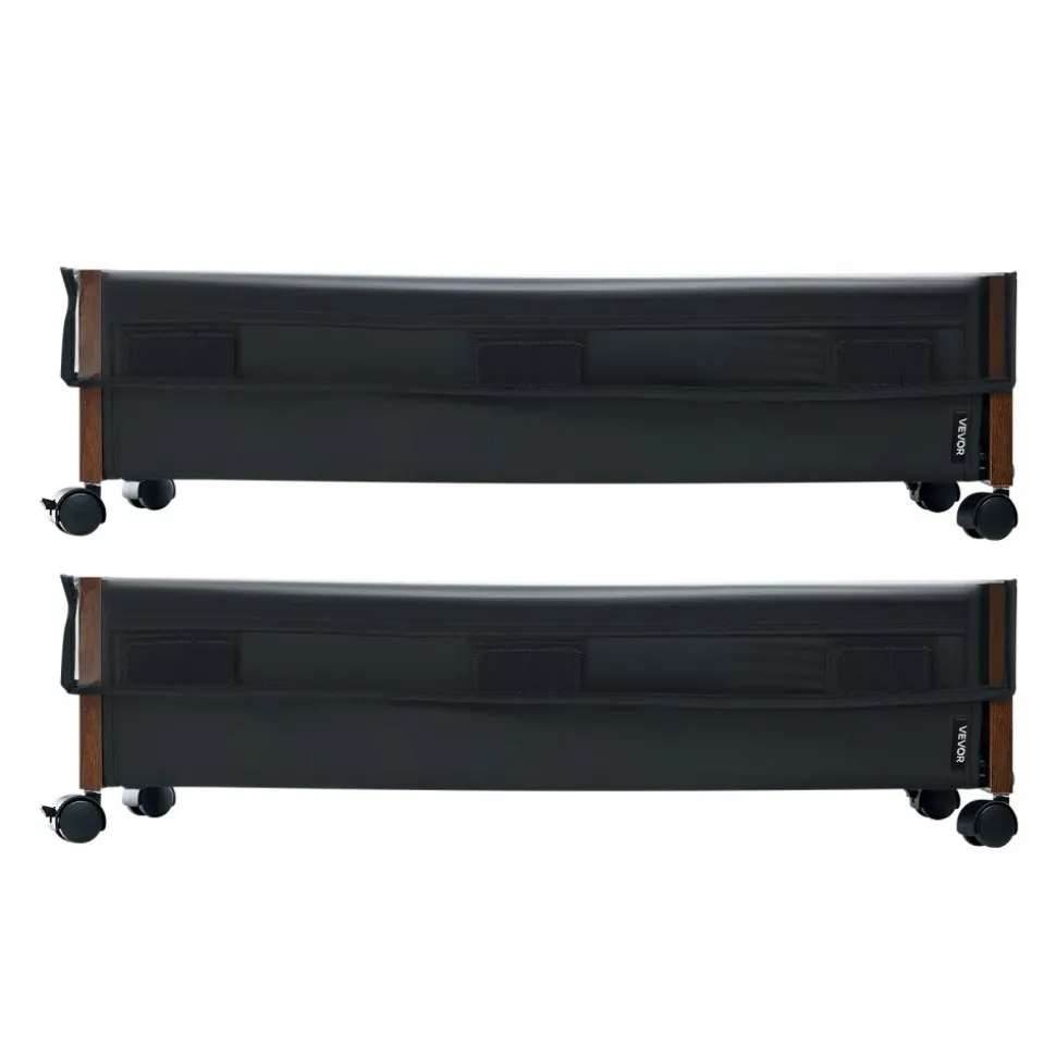 VEVOR Under Bed Storage with Wheels, 39.8 x 20.1 x 5.9 inch Underbed Containers, Underbed Shoes Organizer with Lid & Gray Latch, Rolling Under the Bed Storage Bins for Clothes Shoes Blankets, 2 Pack