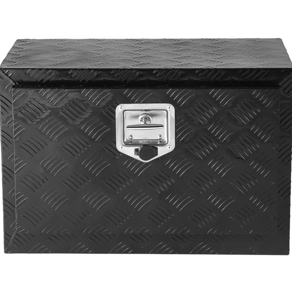 VEVOR Underbody Truck Box, 24" x 14" x 16" Pickup Storage Box, Heavy Duty Aluminum Diamond Plate Tool Box with Lock and Keys, Waterproof Trailer Storage Box with T-Handle Latch for Truck, Van, Trailer