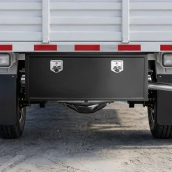 VEVOR Underbody Truck Tool Box, 48 x 18 x 18 Inch Heavy Duty Steel Trailer Storage Box with Lock & Keys, Waterproof Trailer Storage Organizer Under Body Chest with T-Handle for Truck, Van, SUV, Black