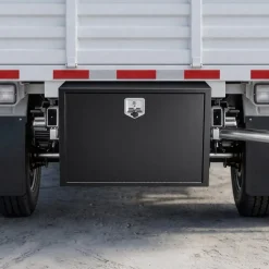 VEVOR Underbody Truck Tool Box, 36 x 24 x 24 Inch Heavy Duty Steel Trailer Storage Box with Lock & Keys, Waterproof Trailer Storage Organizer Under Body Chest with T-Handle for Truck, Van, SUV, Black