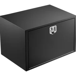 VEVOR Underbody Truck Tool Box, 36 x 24 x 24 Inch Heavy Duty Steel Trailer Storage Box with Lock & Keys, Waterproof Trailer Storage Organizer Under Body Chest with T-Handle for Truck, Van, SUV, Black