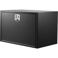 VEVOR Underbody Truck Tool Box, 36 x 24 x 24 Inch Heavy Duty Steel Trailer Storage Box with Lock & Keys, Waterproof Trailer Storage Organizer Under Body Chest with T-Handle for Truck, Van, SUV, Black