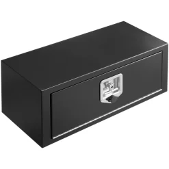 VEVOR Underbody Truck Tool Box, 27 x 10 x 10 Inch Heavy Duty Steel Trailer Storage Box with Lock & Keys, Waterproof Trailer Storage Organizer Under Body Chest with T-Handle for Truck, Van, SUV, Black
