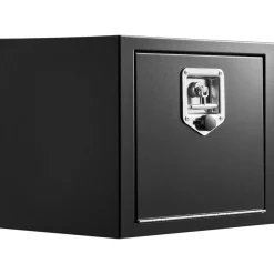 VEVOR Underbody Truck Tool Box, 18 x 12 x 14 Inch Heavy Duty Steel Trailer Storage Box with Lock & Keys, Waterproof Trailer Storage Organizer Under Body Chest with T-Handle for Truck, Van, SUV, Black