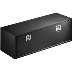 VEVOR Underbody Truck Tool Box, 60 x 18 x 18 Inch Heavy Duty Steel Trailer Storage Box with Lock & Keys, Waterproof Trailer Storage Organizer Under Body Chest with T-Handle for Truck, Van, SUV, Black