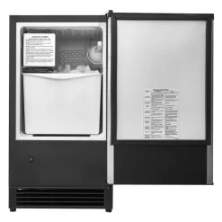 VEVOR Undercounter Built-in Ice Maker, 25 Lbs/Day Under Counter Ice Maker Machine with Reversible Door Stainless Steel, Freestanding Ice Maker for Commercial Home Kitchen, No Drain Required