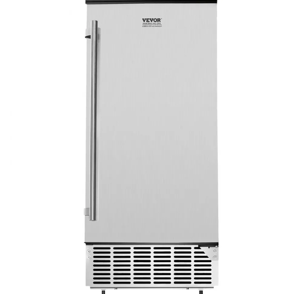 VEVOR Undercounter Built-in Ice Maker, 80 Lbs/Day Under Counter Ice Maker Machine with Drain Pump Reversible Door Stainless Steel, Freestanding Ice Maker for Commercial Home Kitchen