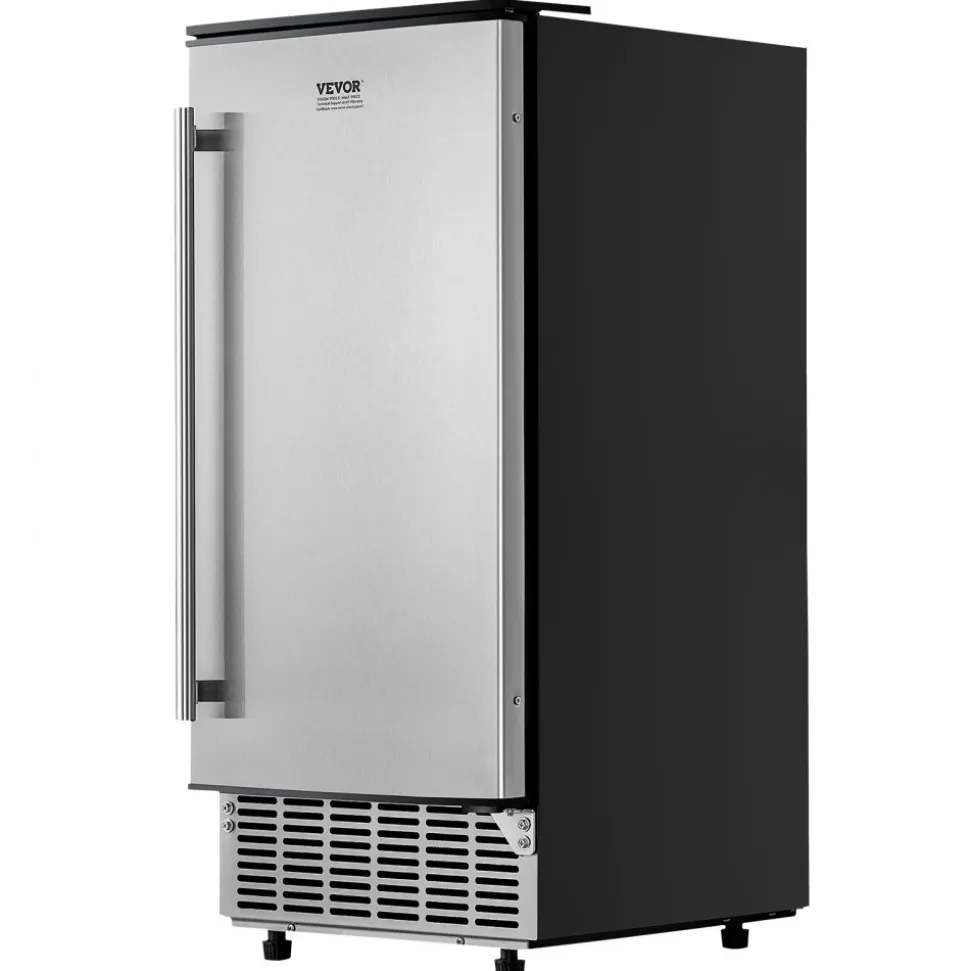 VEVOR Undercounter Built-in Ice Maker, 80 Lbs/Day Under Counter Ice Maker Machine with Drain Pump Reversible Door Stainless Steel, Freestanding Ice Maker for Commercial Home Kitchen