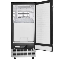 VEVOR Undercounter Built-in Ice Maker, 80 Lbs/Day Under Counter Ice Maker Machine with Reversible Door Stainless Steel, Freestanding Ice Maker for Commercial Home Kitchen, Electric Drainage