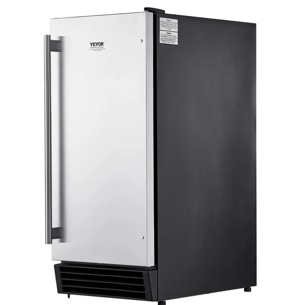 VEVOR Undercounter Built-in Ice Maker, 50 Lbs/Day Under Counter Ice Maker Machine with Drain Pump Reversible Door Stainless Steel, Freestanding Ice Maker for Commercial Home Kitchen