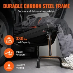VEVOR Under Dash Creeper, 40 in, 330 lbs Load Capacity Rolling Mechanic Garage Creeper, 20.3-27.4 in Height Adjustable, Laying Down or Upright Inside of Car or Truck, Easy Fold Support for Garage Shop