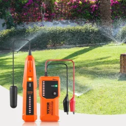 VEVOR Underground Cable Locator, 3 FT Max. Detection Depth, Wire Tracer Break Detector Finder with Earphone, 1000 FT Max.Detection Length Cable Tester for Pet Fence Buried Sprinkler Valve Irrigation