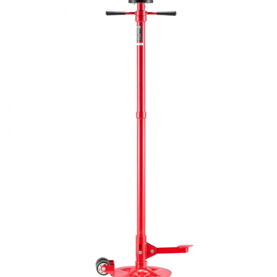 VEVOR Underhoist Support Stand, 1 Ton (2204 lbs) Capacity Under Hoist Jack Stand with Handle, Adjustable Height, Bearing Mounted Spin Handle, Self-Locking Threaded Screw, Support Vehicle Components