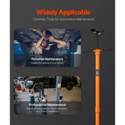 VEVOR Underhoist Support Stand, 3/4 Ton Capacity Under Hoist Jack Stand, Lifting from 52.8 to 76 in, Self-Locking Threaded Screw, Bearing Mounted Spin Handle Pole Jack, Support Vehicle Components