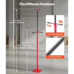 VEVOR Underhoist Support Stand, 3/4 Ton (1653 lbs) Capacity Under Hoist Jack Stand, Lifting from 54.02