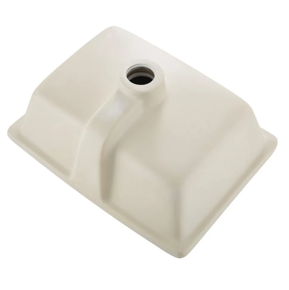 VEVOR Undermount Bathroom Sink, 15.75 x 12.01 Inch Rectangular White Ceramic Vessel Sink with Overflow Hole, Under Counter Drop in Modern Lavatory Vanity Bath Wash Bowl Basin, Rectangle Small Space