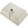 VEVOR Undermount Bathroom Sink, 18.5 x 13.19 Inch Rectangular White Ceramic Vessel Sink with Overflow Hole, Under Counter Drop in Modern Lavatory Vanity Bath Wash Bowl Basin, Rectangle Small Space