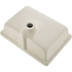VEVOR Undermount Bathroom Sink, 18.5 x 13.19 Inch Rectangular White Ceramic Vessel Sink with Overflow Hole, Under Counter Drop in Modern Lavatory Vanity Bath Wash Bowl Basin, Rectangle Small Space