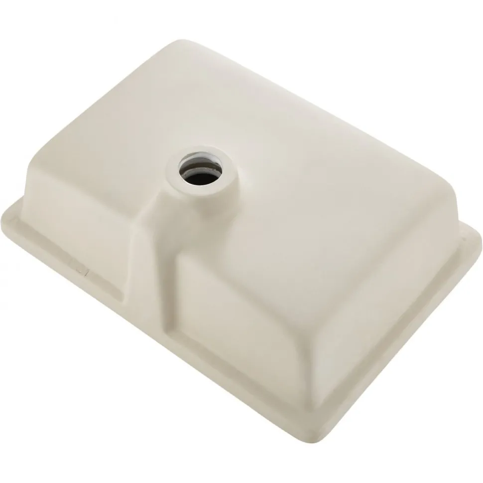 VEVOR Undermount Bathroom Sink, 18.5 x 13.19 Inch Rectangular White Ceramic Vessel Sink with Overflow Hole, Under Counter Drop in Modern Lavatory Vanity Bath Wash Bowl Basin, Rectangle Small Space