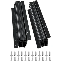 VEVOR Undermount Drawer Slides, 16 inch, Full Extension Ball Bearing Under Stair Cabinet Rails, 260 LB Load Capacity Heavy Duty Bottom Stair Cabinet Glides Track Runners,for DIY Replacement, Black