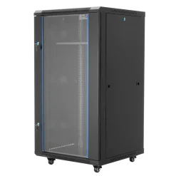 VEVOR 22U Network Cabinet Wall Mount, 23.6 in Depth, 300 lbs Max Load Capacity Server Cabinet Rack Enclosure with Locking Tempered Glass Door, Side Panels, Server Rack for IT Equipment, A/V Devices