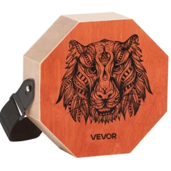 VEVOR Unique Cajon Box Drum, with Internal Guitar Strings, Portable Wooden Percussion Box, Birch Wood Drum Musical Instrument with Adjustable Strap, for Beginners & Professionals, 11.6 x 11.6 x 4 in