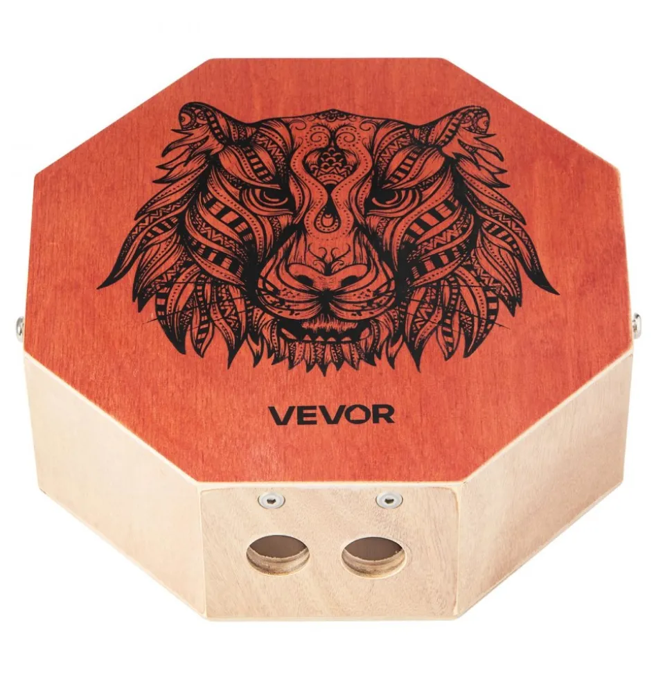 VEVOR Unique Cajon Box Drum, with Internal Guitar Strings, Portable Wooden Percussion Box, Birch Wood Drum Musical Instrument with Adjustable Strap, for Beginners & Professionals, 11.6 x 11.6 x 4 in