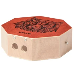 VEVOR Unique Cajon Box Drum, with Internal Guitar Strings, Portable Wooden Percussion Box, Birch Wood Drum Musical Instrument with Adjustable Strap, for Beginners & Professionals, 11.6 x 11.6 x 4 in
