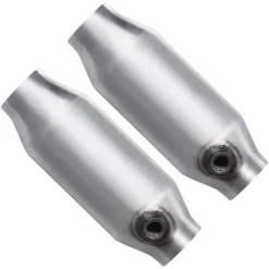 VEVOR Universal Catalytic Converter, 2.5 Inch Inlet/Outlet, 2 Pack High Flow Car Catalytic Converter with O2 Port, Direct Replacement, Stainless Steel Material, for Quick Exhaust Gas Purification