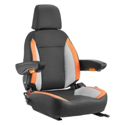 VEVOR Universal Forklift Seat, Tractor Seat with Adjustable Back, Armrest, Headrest & Safety Belt, Secure Tractor Seat with Micro Switch, Ergonomic Lawnmower Seat for Skid Loader Bulldozer