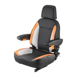VEVOR Universal Forklift Seat, Tractor Seat with Adjustable Back, Armrest, Headrest & Safety Belt, Secure Tractor Seat with Micro Switch, Ergonomic Lawnmower Seat for Skid Loader Bulldozer