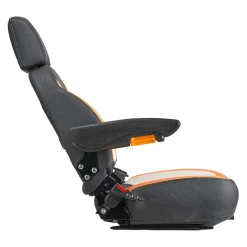 VEVOR Universal Forklift Seat, Tractor Seat with Adjustable Back, Armrest, Headrest & Safety Belt, Secure Tractor Seat with Micro Switch, Ergonomic Lawnmower Seat for Skid Loader Bulldozer